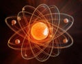 Rendering of Atoms with Electrons Abstract Scientific Visualization