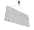Rendering of concrete slab hanging on hook with two ropes Royalty Free Stock Photo