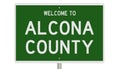 Highway sign for Alcona County Royalty Free Stock Photo