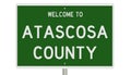 Highway sign for Atascosa County Royalty Free Stock Photo