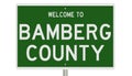 Highway sign for Bamberg County