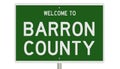 Highway sign for Barron County