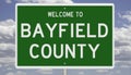 Highway sign for Bayfield County