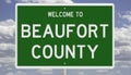 Highway sign for Beaufort County