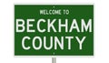 Highway sign for Beckham County