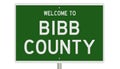 Highway sign for Bibb County