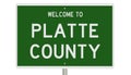 Highway sign for Platte County