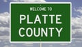 Highway sign for Platte County