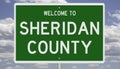 Highway sign for Sheridan County