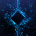 Rendering Energy Cube Hologram on black background