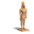 Rendering of eygpt god statue with Clipping Path Royalty Free Stock Photo