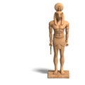 Rendering of eygpt god statue with Clipping Path Royalty Free Stock Photo