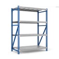 Rendering of four-storey steel storage rack isolated on the white background.