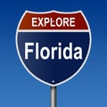 Explore Florida highway sign Royalty Free Stock Photo