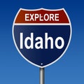 Explore Idaho highway sign Royalty Free Stock Photo