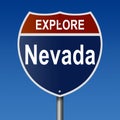 Explore Nevada highway sign