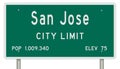 California road sign showing population and elevation Royalty Free Stock Photo