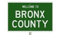 Road sign for Bronx County Royalty Free Stock Photo