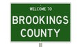 Road sign for Brookings County