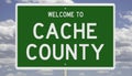 Road sign for Cache County