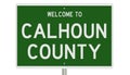 Road sign for Calhoun County