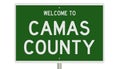 Road sign for Camas County