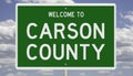 Road sign for Carson County