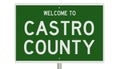 Road sign for Castro County