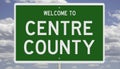 Road sign for Centre County