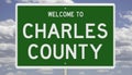 Road sign for Charles County