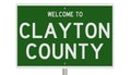 Road sign for Clayton County