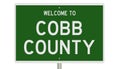 Road sign for Cobb County