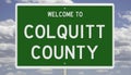 Road sign for Colquitt County Royalty Free Stock Photo