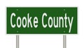 Road sign for Cooke County