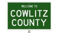 Road sign for Cowlitz County Royalty Free Stock Photo