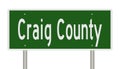 Road sign for Craig County Royalty Free Stock Photo