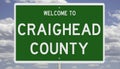 Road sign for Craighead County
