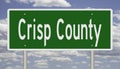 Road sign for Crisp County