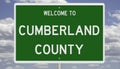Road sign for Cumberland County