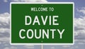 Road sign for Davie County
