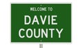 Road sign for Davie County