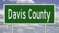 Road sign for Davis County