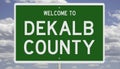 Road sign for DeKalb County