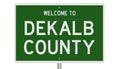 Road sign for DeKalb County