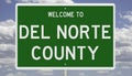 Road sign for Del Norte County