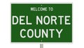 Road sign for Del Norte County