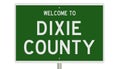 Road sign for Dixie County