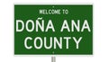 Road sign for DoÃÂ±a Ana County