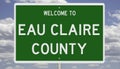 Road sign for Eau Claire County