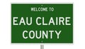 Road sign for Eau Claire County